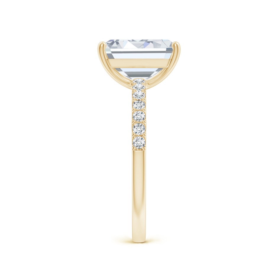10x7.5mm FGVS Lab-Grown Emerald-Cut Diamond Engagement Ring with Lab Diamond Accents in Yellow Gold side 299