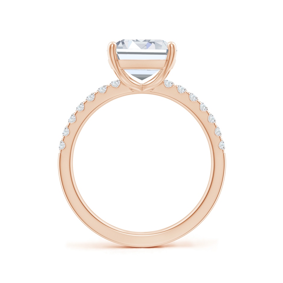 10x8.5mm FGVS Lab-Grown Emerald-Cut Diamond Engagement Ring with Lab Diamond Accents in Rose Gold side 199