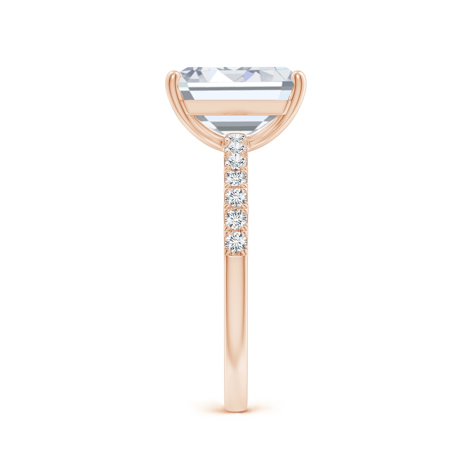 10x8.5mm FGVS Lab-Grown Emerald-Cut Diamond Engagement Ring with Lab Diamond Accents in Rose Gold side 299