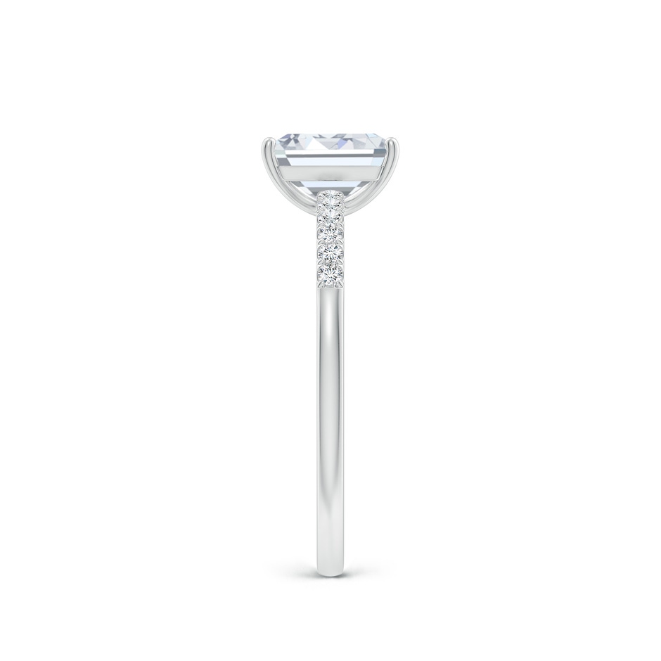 7x5mm FGVS Lab-Grown Emerald-Cut Diamond Engagement Ring with Lab Diamond Accents in 10K White Gold side 299