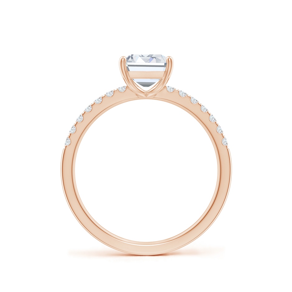 8x6mm FGVS Lab-Grown Emerald-Cut Diamond Engagement Ring with Lab Diamond Accents in Rose Gold side 199