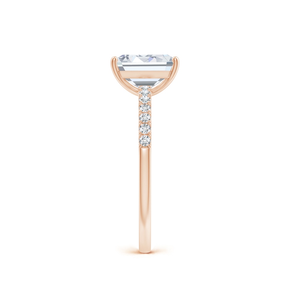 8x6mm FGVS Lab-Grown Emerald-Cut Diamond Engagement Ring with Lab Diamond Accents in Rose Gold side 299