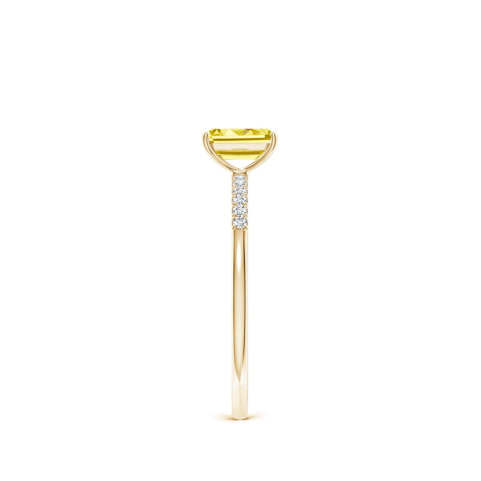 6x4mm Labgrown Emerald-Cut Lab-Grown Fancy Intense Yellow Diamond Engagement Ring in Yellow Gold side 299