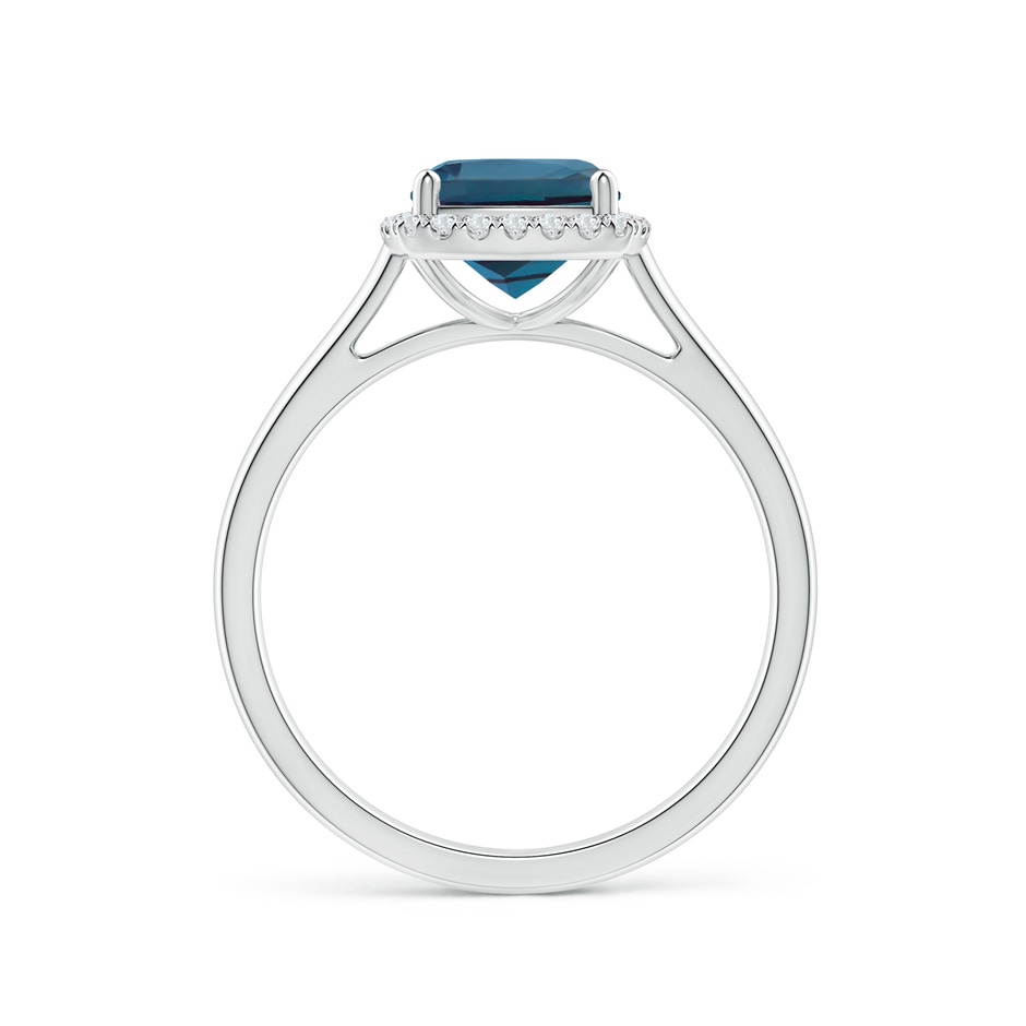 7mm Labgrown Classic Cushion Lab-Grown Alexandrite Halo Engagement Ring in P950 Platinum side 199