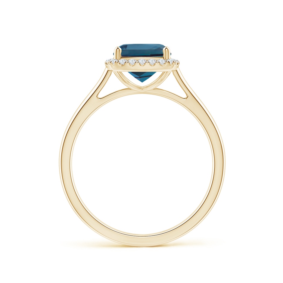 7mm Labgrown Classic Cushion Lab-Grown Alexandrite Halo Engagement Ring in Yellow Gold side 199