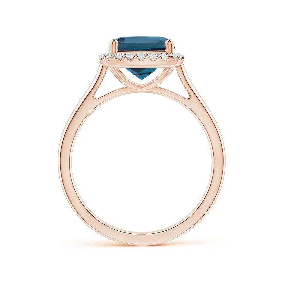 8mm Labgrown Classic Cushion Lab-Grown Alexandrite Halo Engagement Ring in 18K Rose Gold side 199