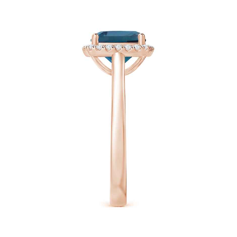 8mm Labgrown Classic Cushion Lab-Grown Alexandrite Halo Engagement Ring in 18K Rose Gold side 299