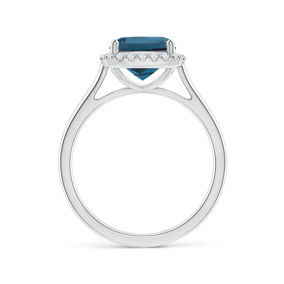 8mm Labgrown Classic Cushion Lab-Grown Alexandrite Halo Engagement Ring in 18K White Gold side 199