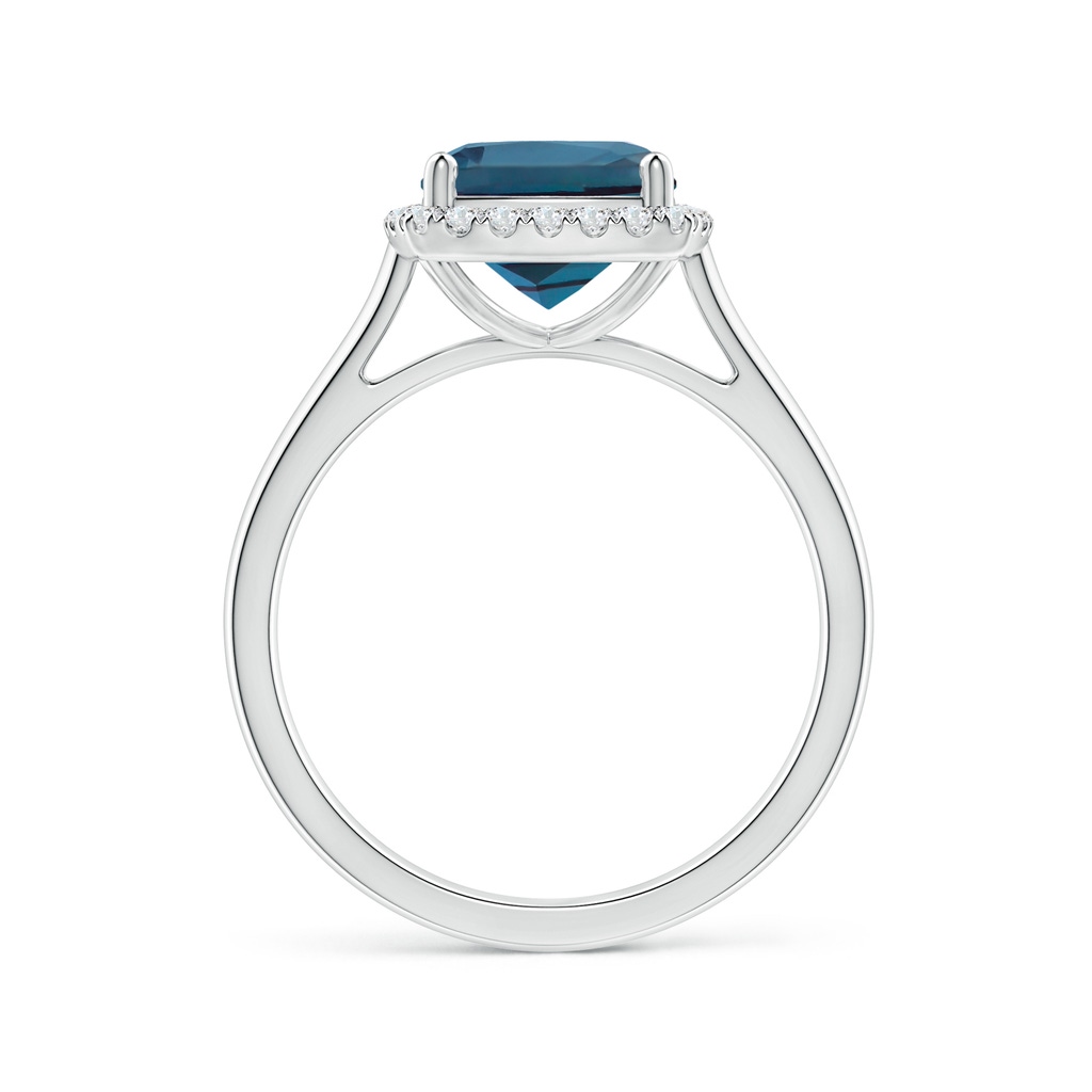 8mm Labgrown Classic Cushion Lab-Grown Alexandrite Halo Engagement Ring in White Gold - side 199