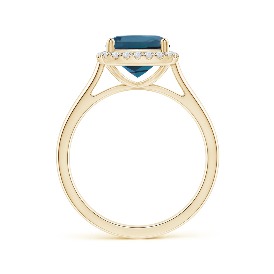 8mm Labgrown Classic Cushion Lab-Grown Alexandrite Halo Engagement Ring in Yellow Gold side 199