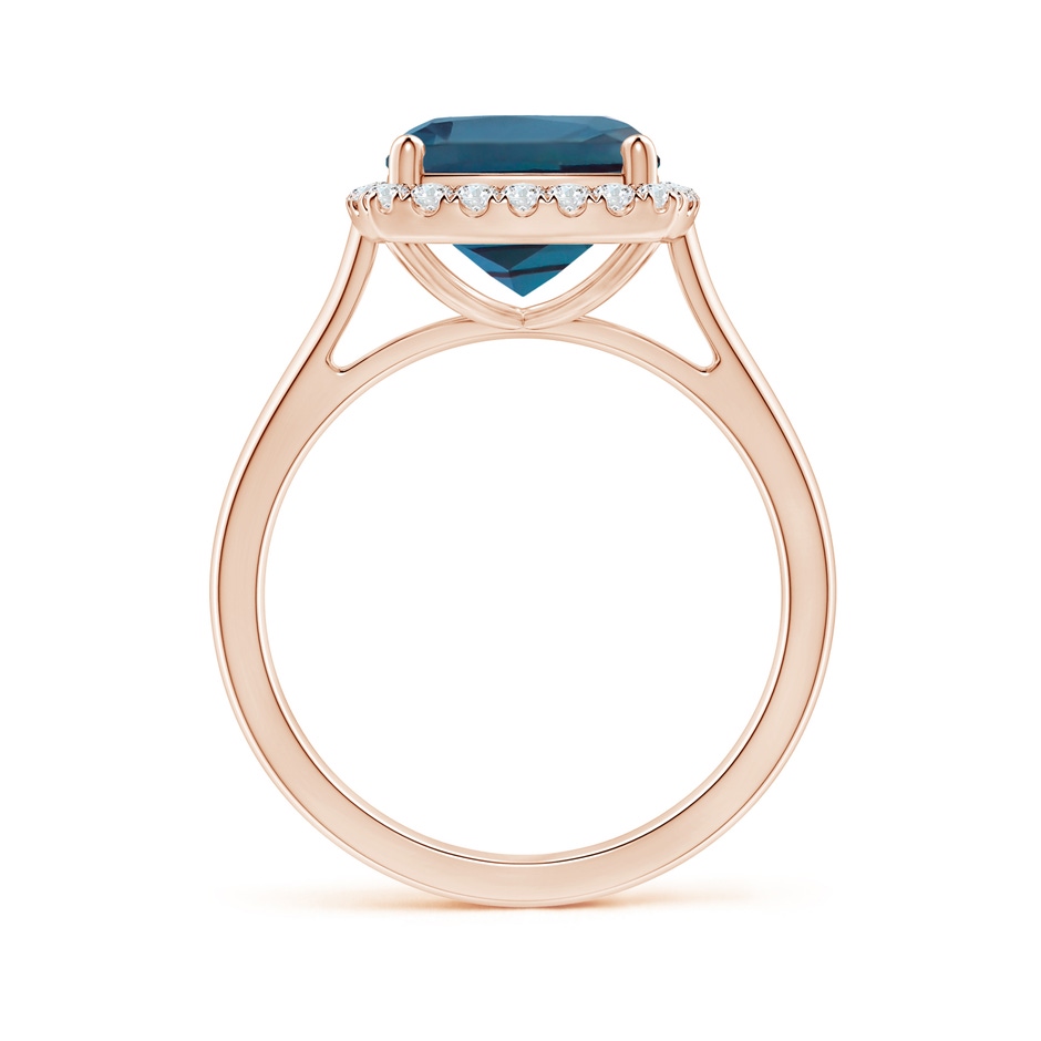 9mm Labgrown Classic Cushion Lab-Grown Alexandrite Halo Engagement Ring in 18K Rose Gold side 199