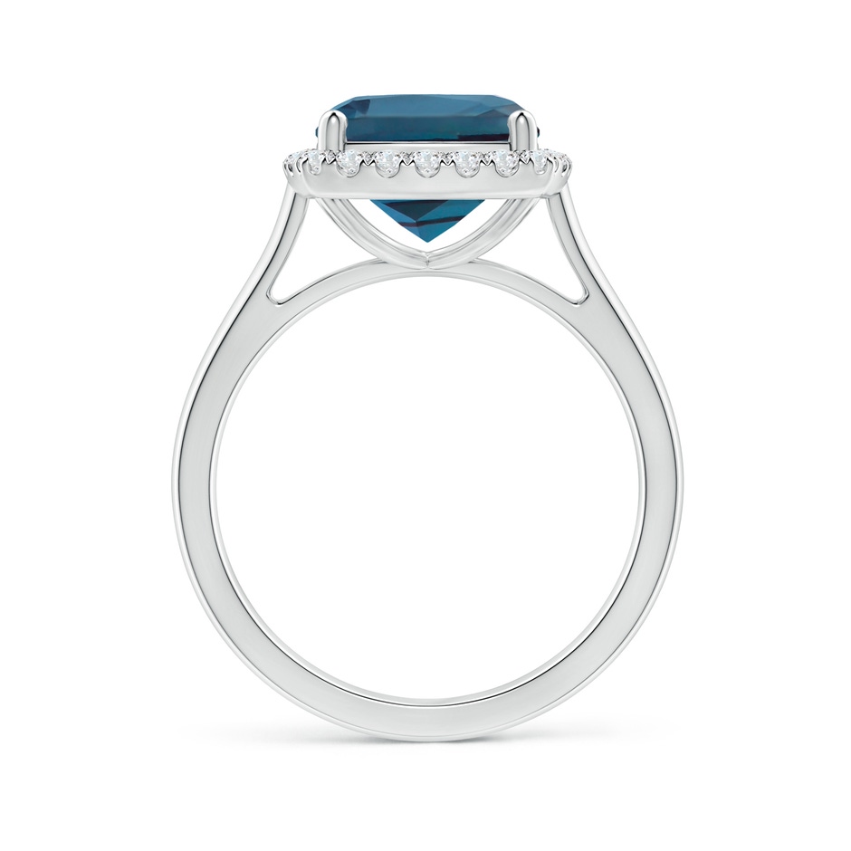 9mm Labgrown Classic Cushion Lab-Grown Alexandrite Halo Engagement Ring in 18K White Gold side 199