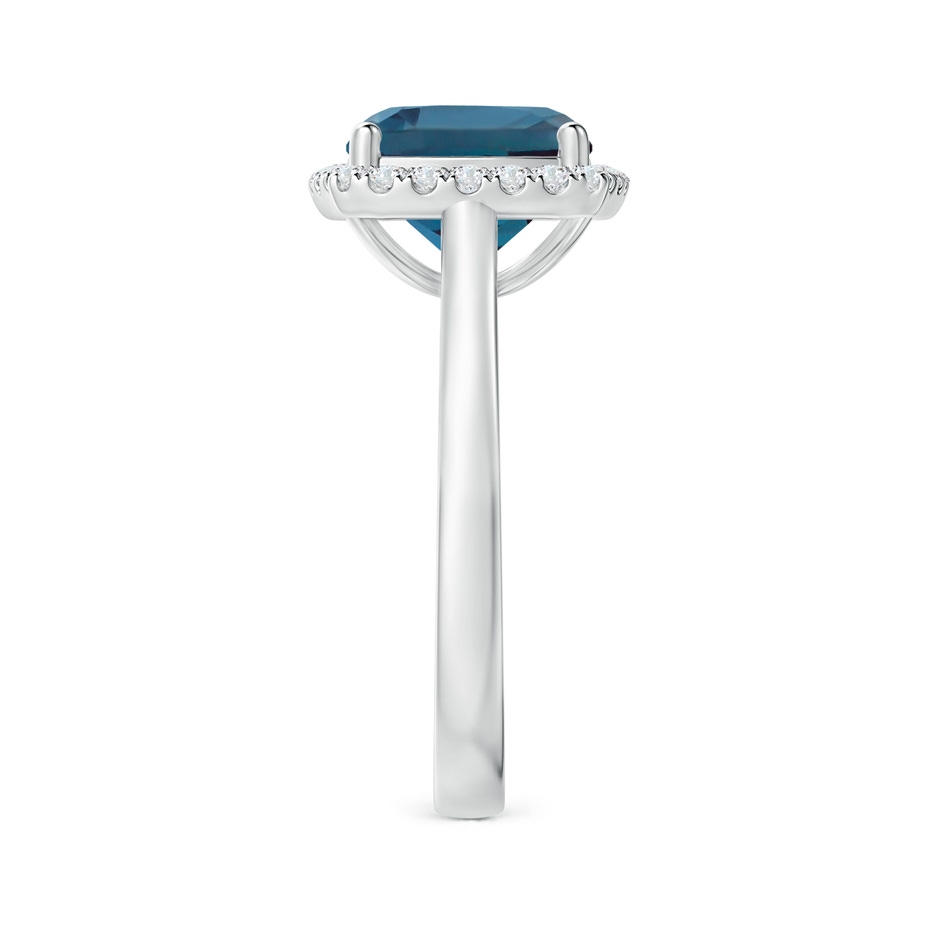 9mm Labgrown Classic Cushion Lab-Grown Alexandrite Halo Engagement Ring in 18K White Gold side 299