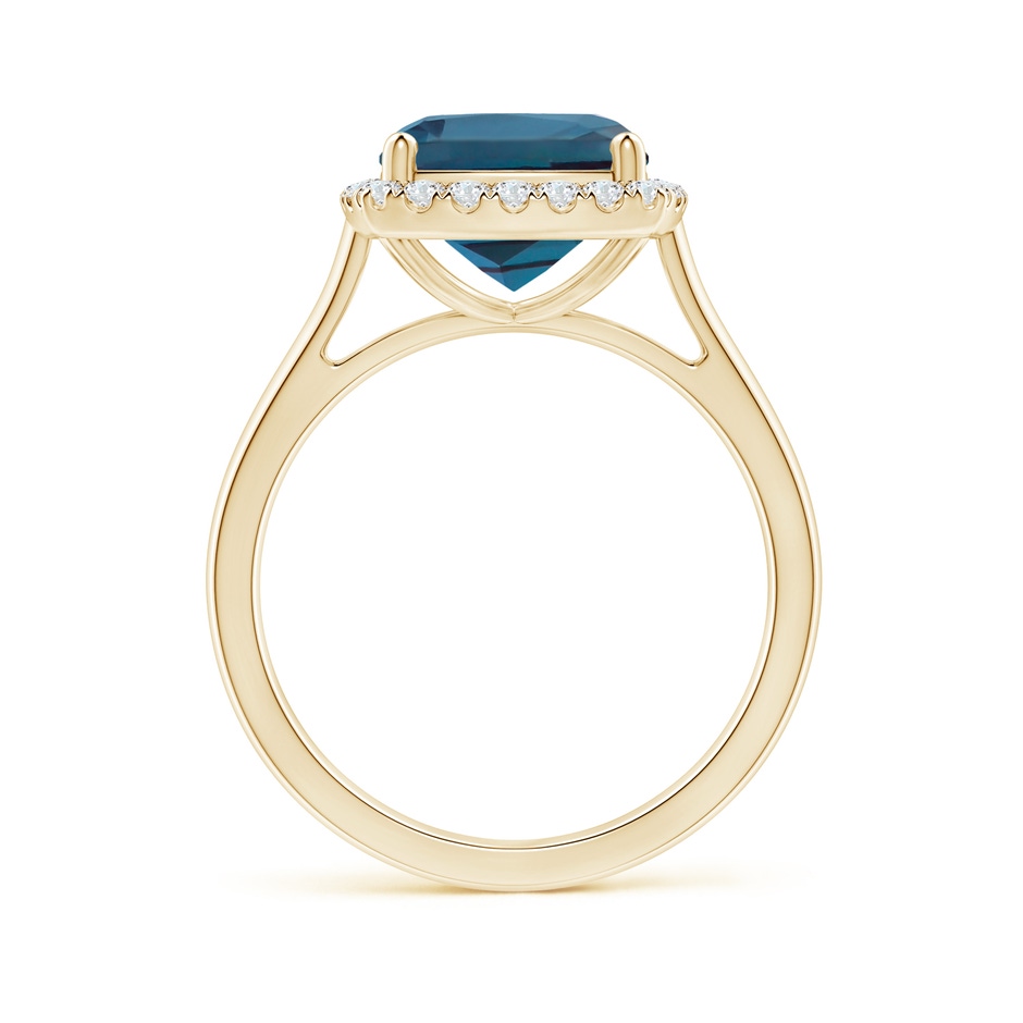 9mm Labgrown Classic Cushion Lab-Grown Alexandrite Halo Engagement Ring in Yellow Gold side 199