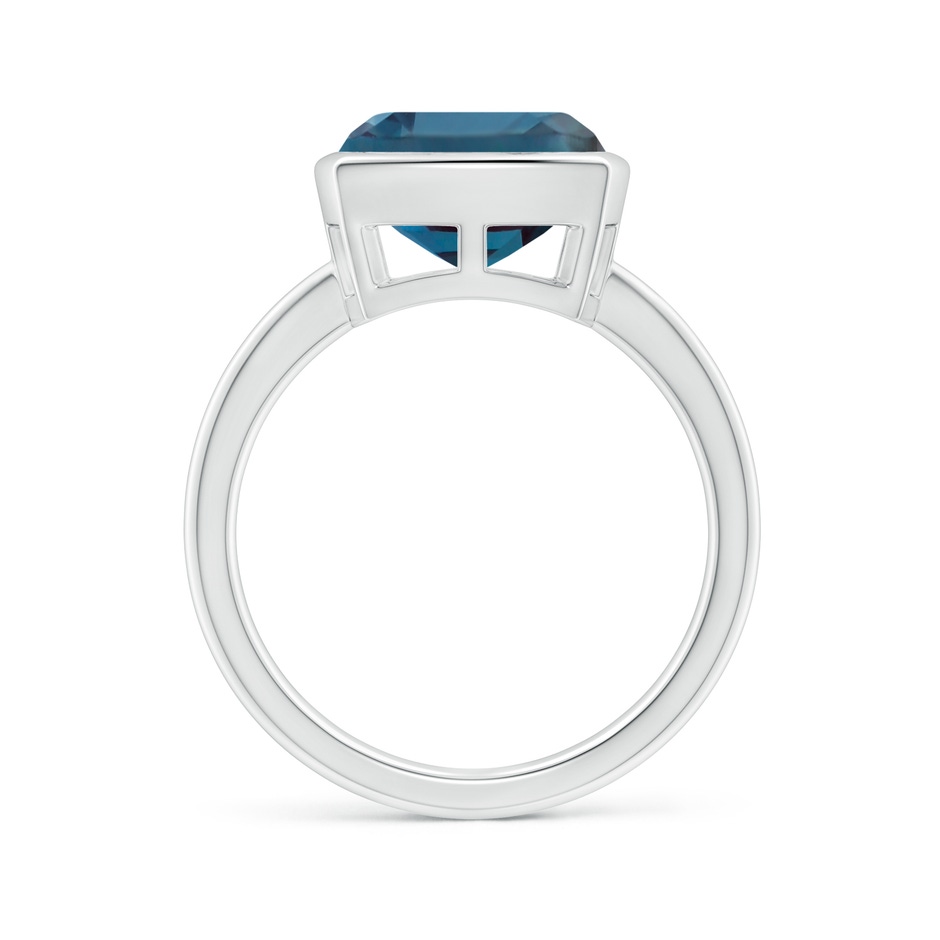 10mm Labgrown Bezel-Set Solitaire Lab-Grown Alexandrite Ring in 18K White Gold side 199