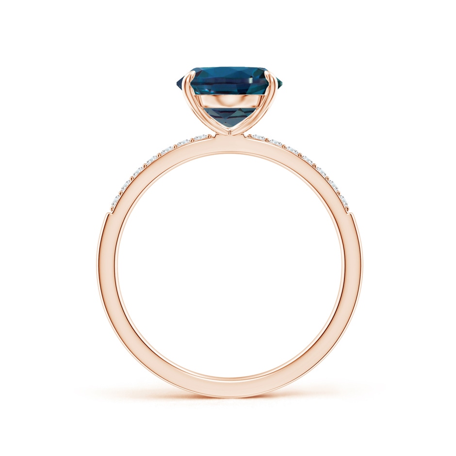 10x8mm Labgrown Claw-Set Oval Lab-Grown Alexandrite Ring with Diamonds in 9K Rose Gold side 199