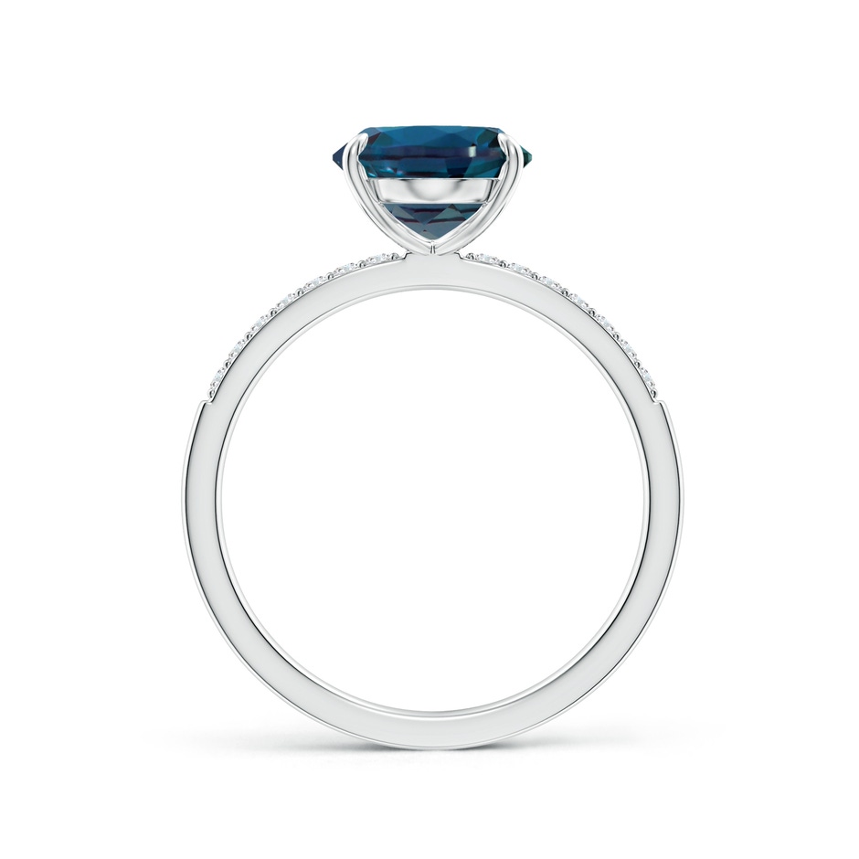 10x8mm Labgrown Claw-Set Oval Lab-Grown Alexandrite Ring with Diamonds in White Gold side 199