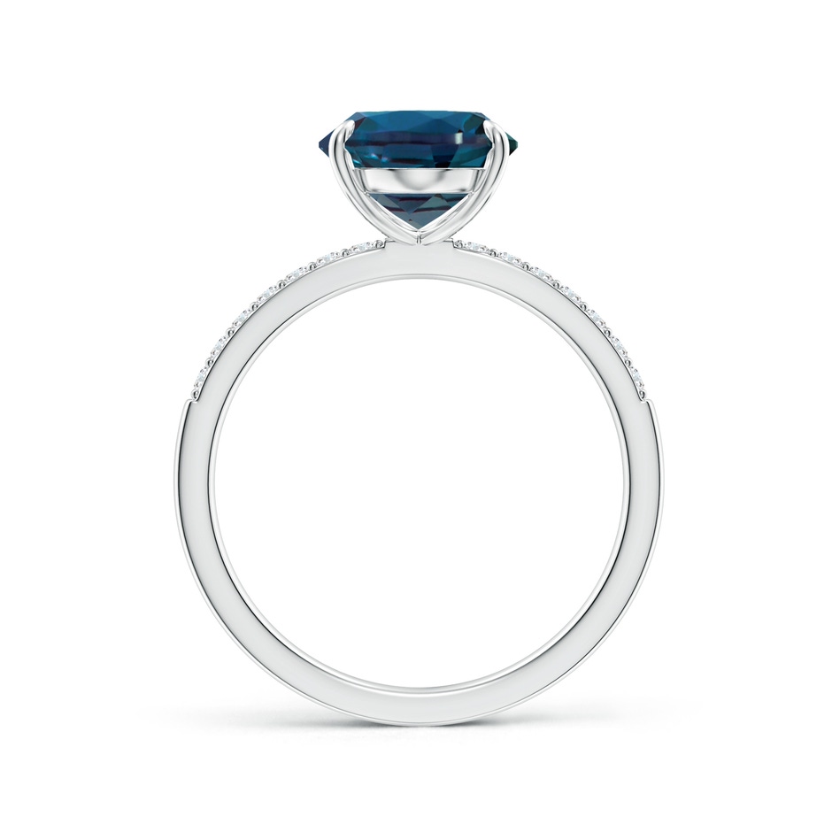 11x9mm Labgrown Claw-Set Oval Lab-Grown Alexandrite Ring with Diamonds in 18K White Gold side 199
