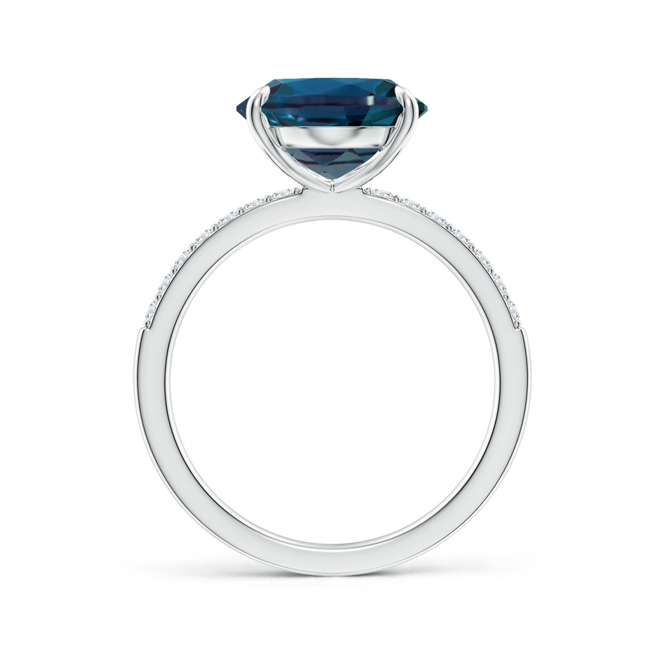 12x10mm Labgrown Claw-Set Oval Lab-Grown Alexandrite Ring with Diamonds in 18K White Gold side 199