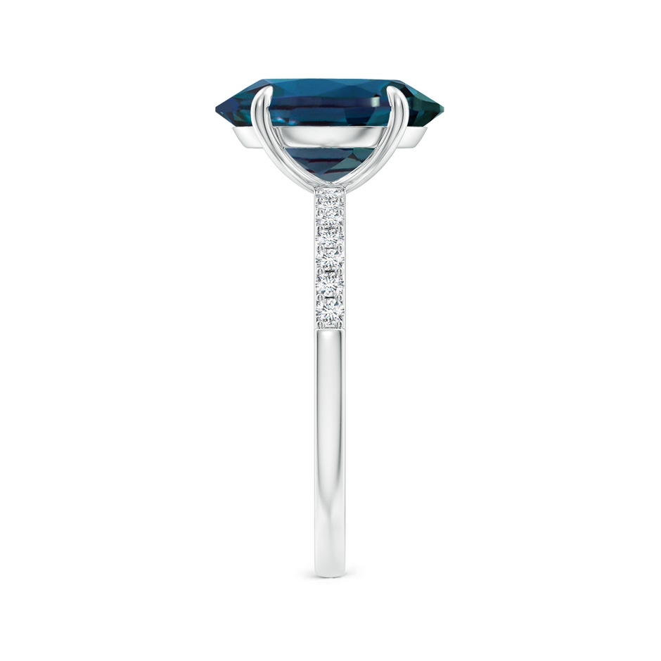 12x10mm Labgrown Claw-Set Oval Lab-Grown Alexandrite Ring with Diamonds in 18K White Gold side 299