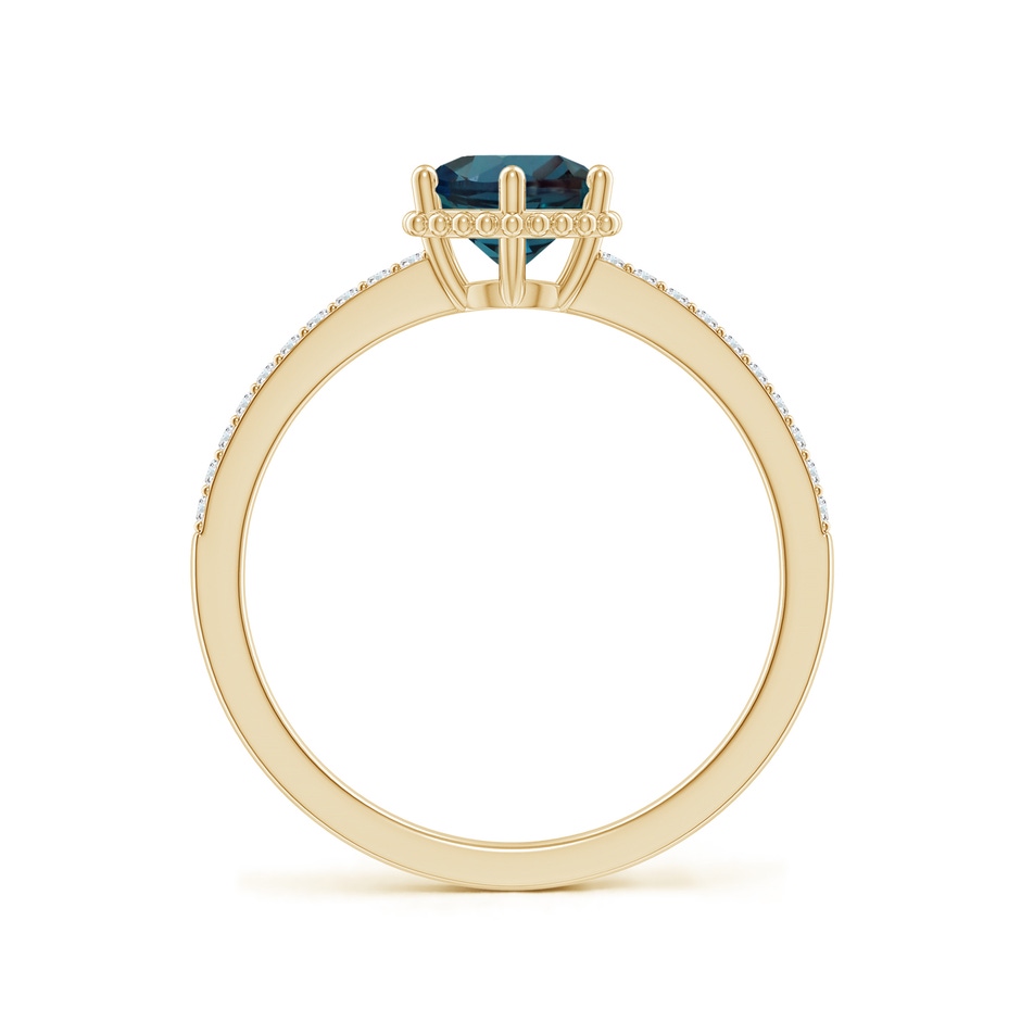 6mm Labgrown Solitaire Round Lab-Grown Alexandrite Ring with Diamond Accents in Yellow Gold side 199