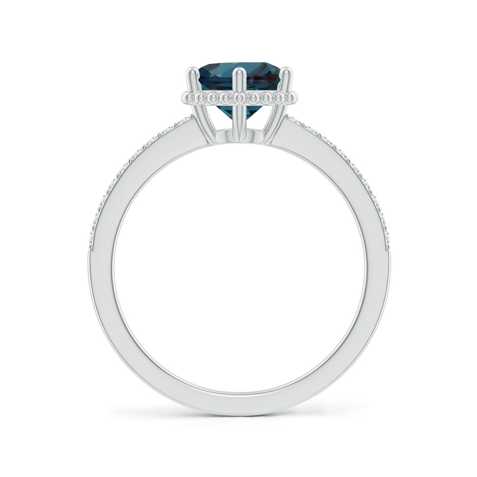 7mm Labgrown Solitaire Round Lab-Grown Alexandrite Ring with Diamond Accents in White Gold side 199