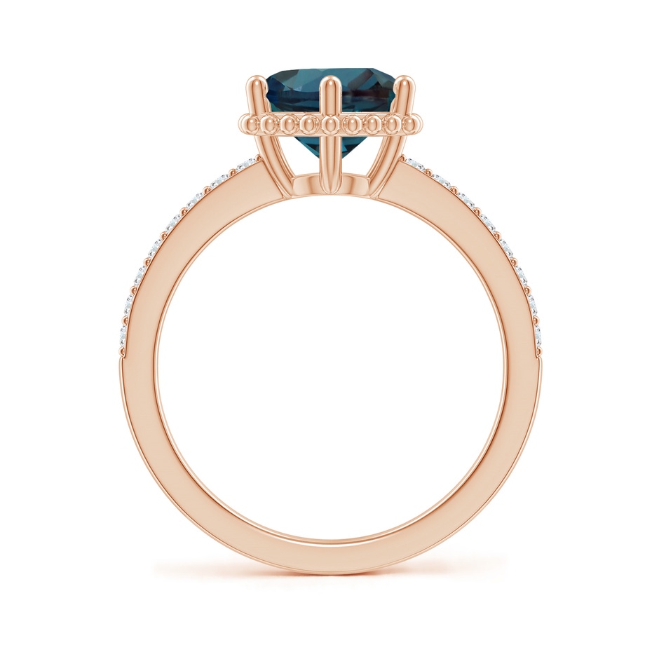 8mm Labgrown Solitaire Round Lab-Grown Alexandrite Ring with Diamond Accents in 18K Rose Gold side 199