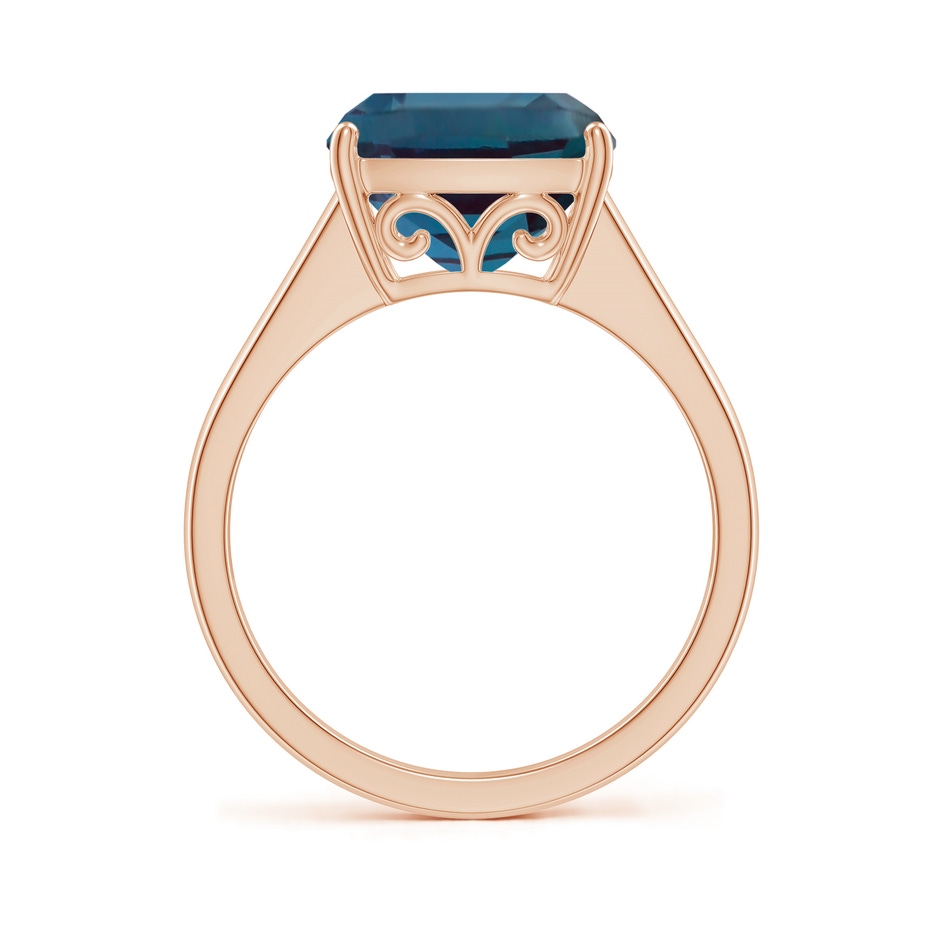 10mm Labgrown Split Shank Cushion Lab-Grown Alexandrite Engagement Ring in 18K Rose Gold side 199