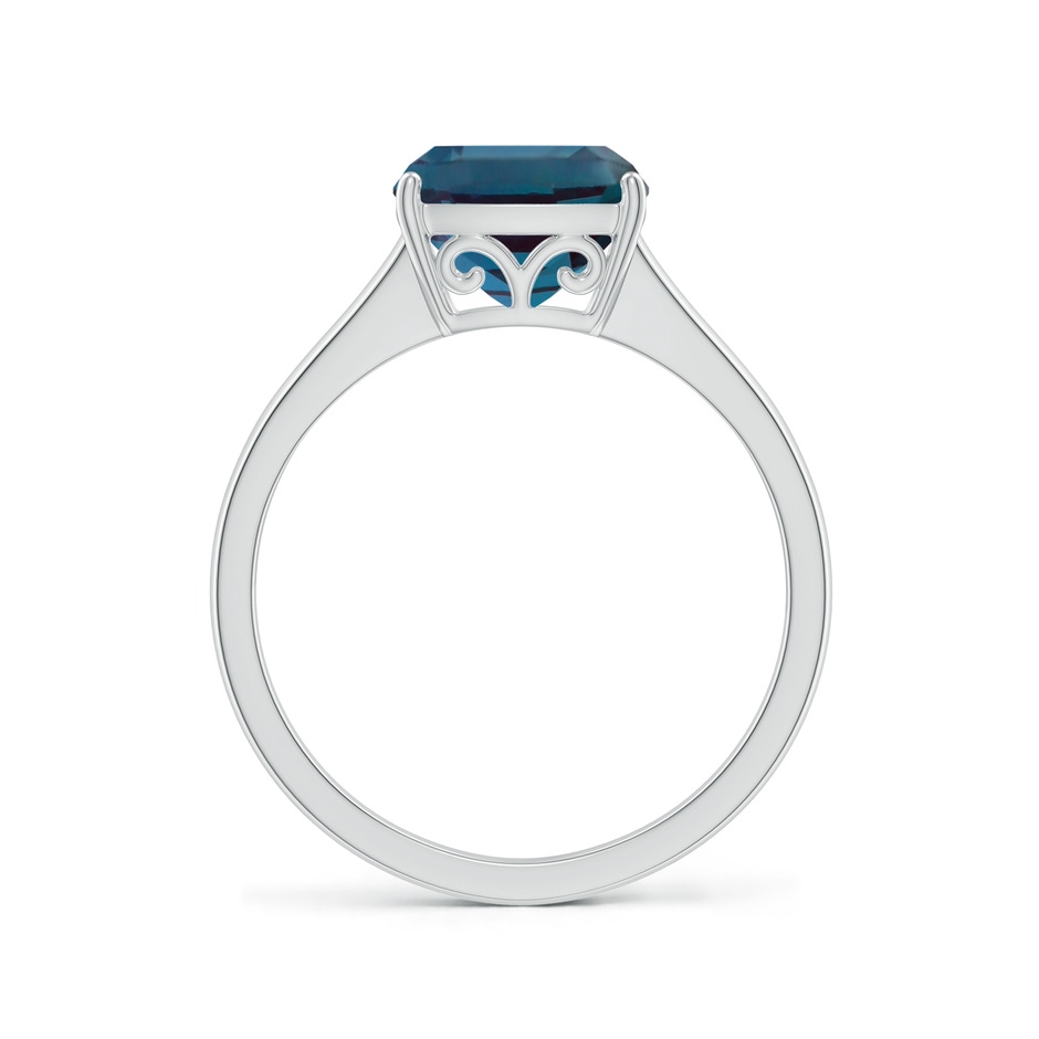 8mm Labgrown Split Shank Cushion Lab-Grown Alexandrite Engagement Ring in P950 Platinum side 199