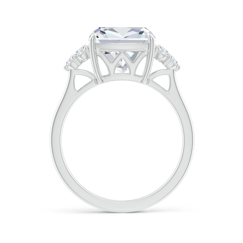 9.4mm FGVS Lab-Grown Cushion Diamond Engagement Ring with Trio Diamonds in P950 Platinum side 199