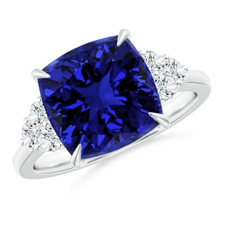 Cushion Lab-Grown Lab Grown Blue Sapphire