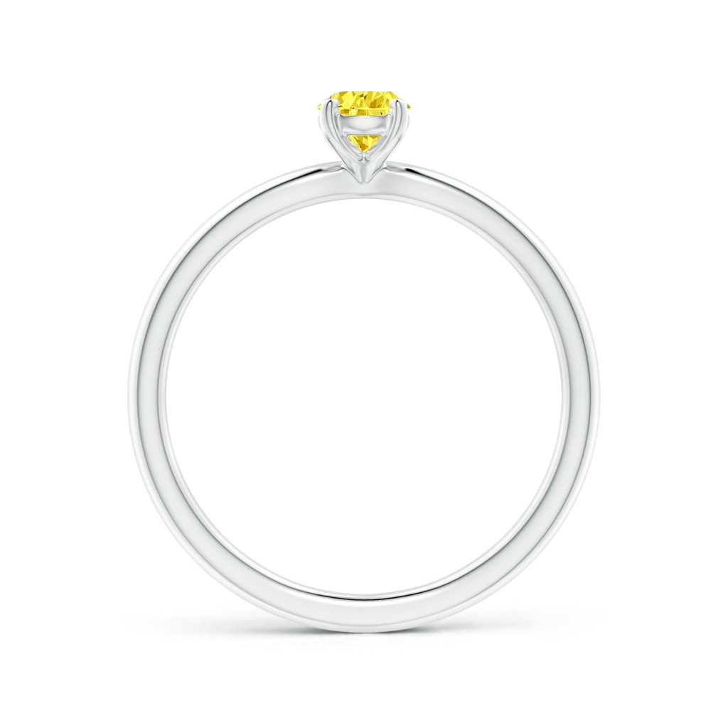 6x4mm Labgrown Solitaire Pear-Shaped Lab-Grown Fancy Intense Yellow Diamond Engagement Ring in White Gold - side 199