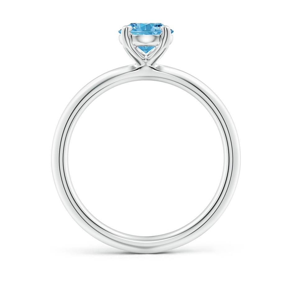8x6mm Labgrown Oval Lab-Grown Fancy Intense Blue Diamond Solitaire Knife-Edge Shank Engagement Ring in P950 Platinum side 199