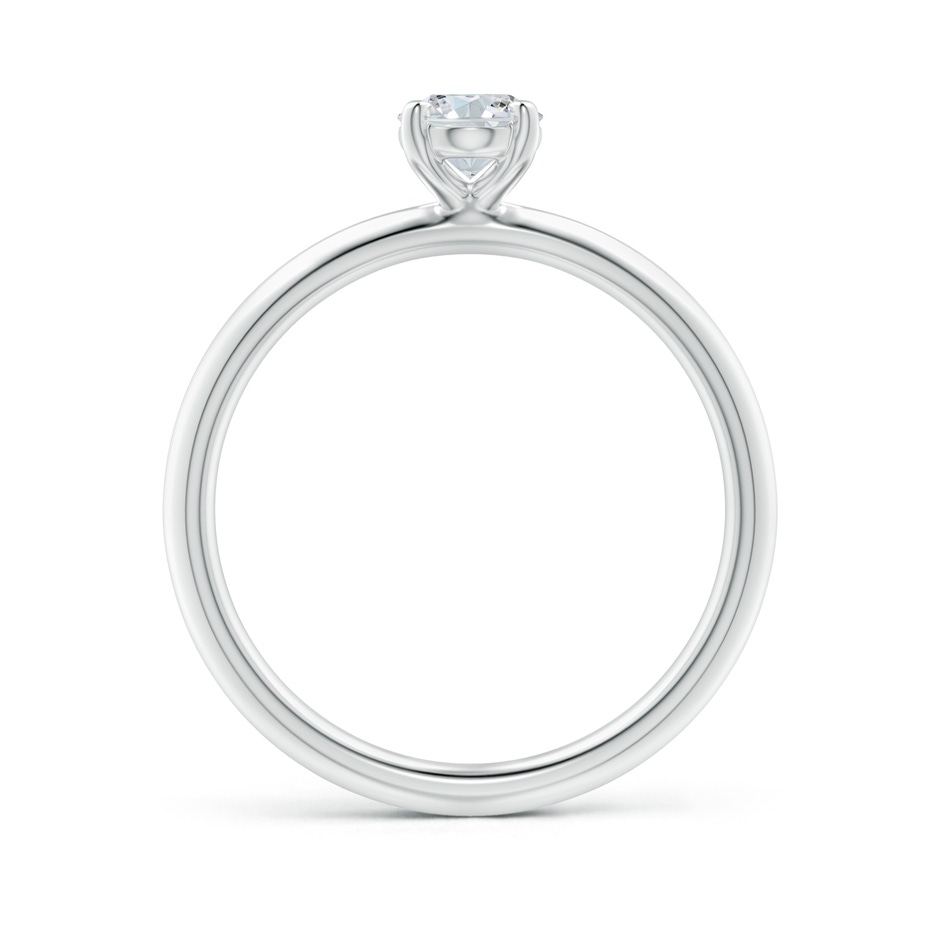 7x5mm FGVS Lab-Grown Oval Diamond Solitaire Knife-Edge Shank Engagement Ring in White Gold side 199