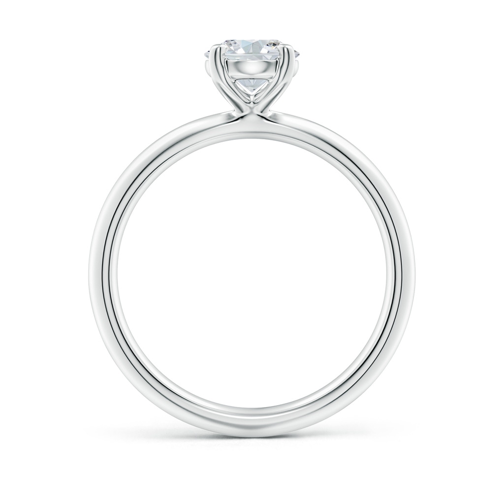 8x6mm FGVS Lab-Grown Oval Diamond Solitaire Knife-Edge Shank Engagement Ring in White Gold - side 199