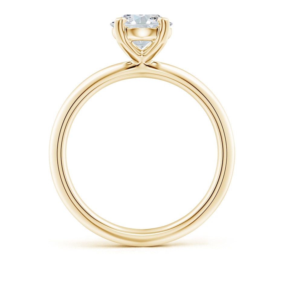 9x7mm FGVS Lab-Grown Oval Diamond Solitaire Knife-Edge Shank Engagement Ring in Yellow Gold side 199