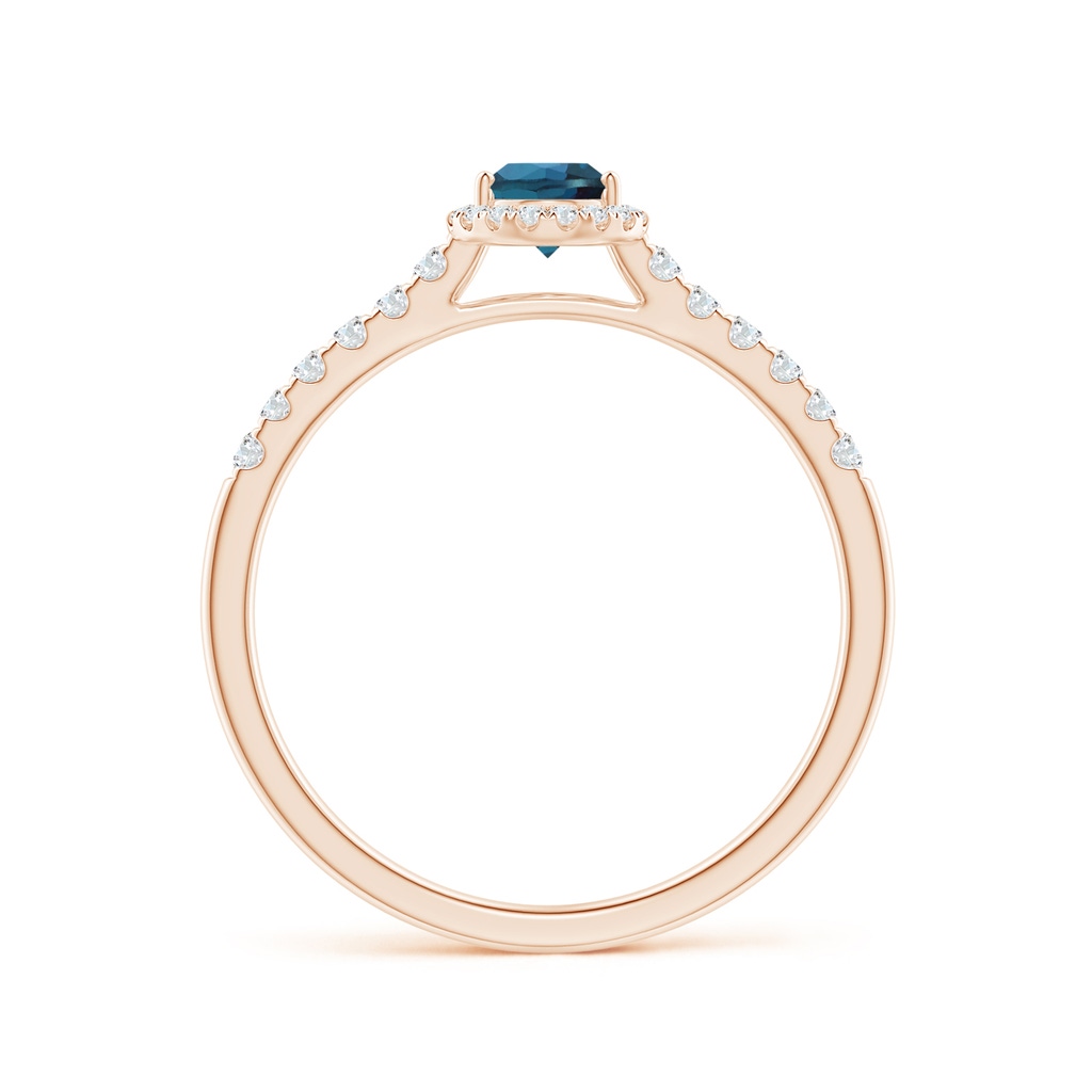 6x4mm Labgrown Pear-Shaped Lab-Grown Alexandrite Halo Engagement Ring in Rose Gold - side 199
