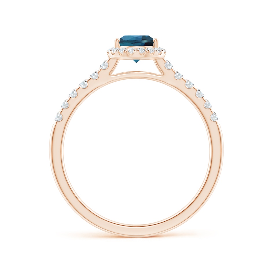 7x5mm Labgrown Pear-Shaped Lab-Grown Alexandrite Halo Engagement Ring in Rose Gold side 199