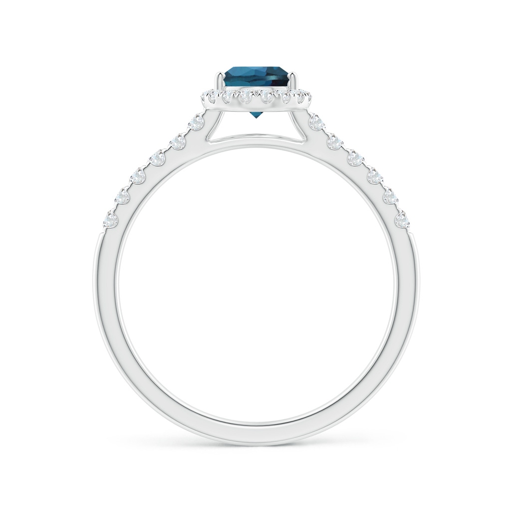 7x5mm Labgrown Pear-Shaped Lab-Grown Alexandrite Halo Engagement Ring in White Gold - side 199