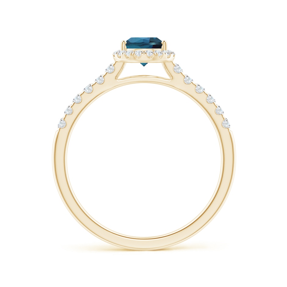 7x5mm Labgrown Pear-Shaped Lab-Grown Alexandrite Halo Engagement Ring in Yellow Gold side 199