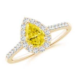 Pear Fancy Intense, VS Lab Grown Yellow Diamond