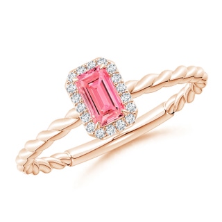 Emerald Cut Fancy Intense, VS Lab Grown Pink Diamond