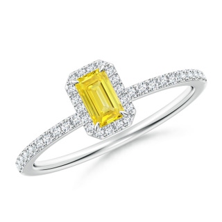 Emerald Cut Fancy Intense, VS Lab Grown Yellow Diamond