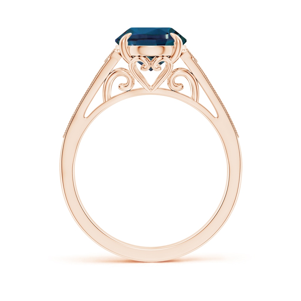 10x8mm Labgrown Aeon Vintage Inspired Oval Lab-Grown Alexandrite Solitaire Engagement Ring with Milgrain in Rose Gold - side 199