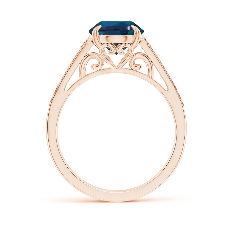 10x8mm Labgrown Aeon Vintage Inspired Oval Lab-Grown Alexandrite Solitaire Engagement Ring with Milgrain in Rose Gold side 199