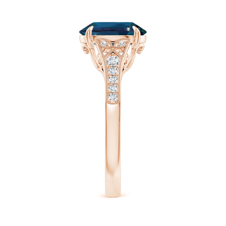 10x8mm Labgrown Aeon Vintage Inspired Oval Lab-Grown Alexandrite Solitaire Engagement Ring with Milgrain in Rose Gold side 299