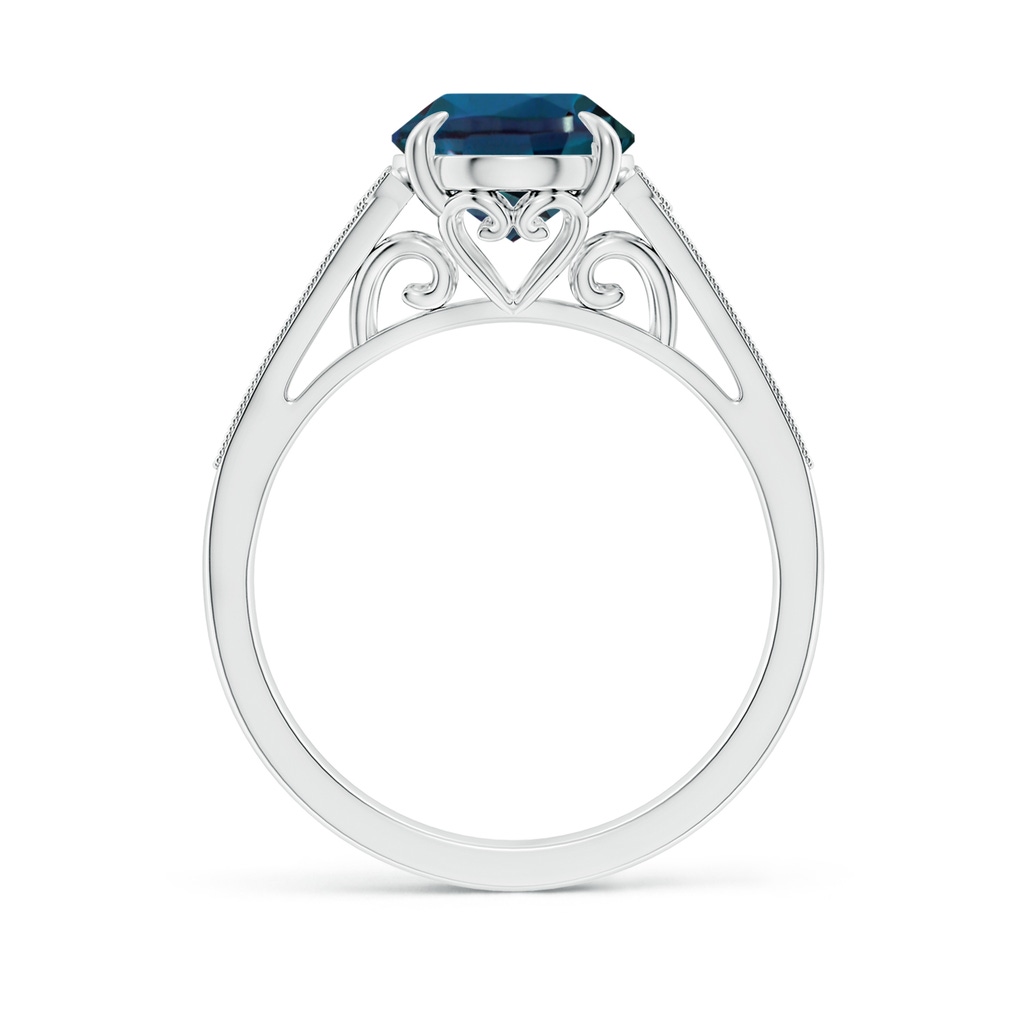10x8mm Labgrown Aeon Vintage Inspired Oval Lab-Grown Alexandrite Solitaire Engagement Ring with Milgrain in White Gold - side 199