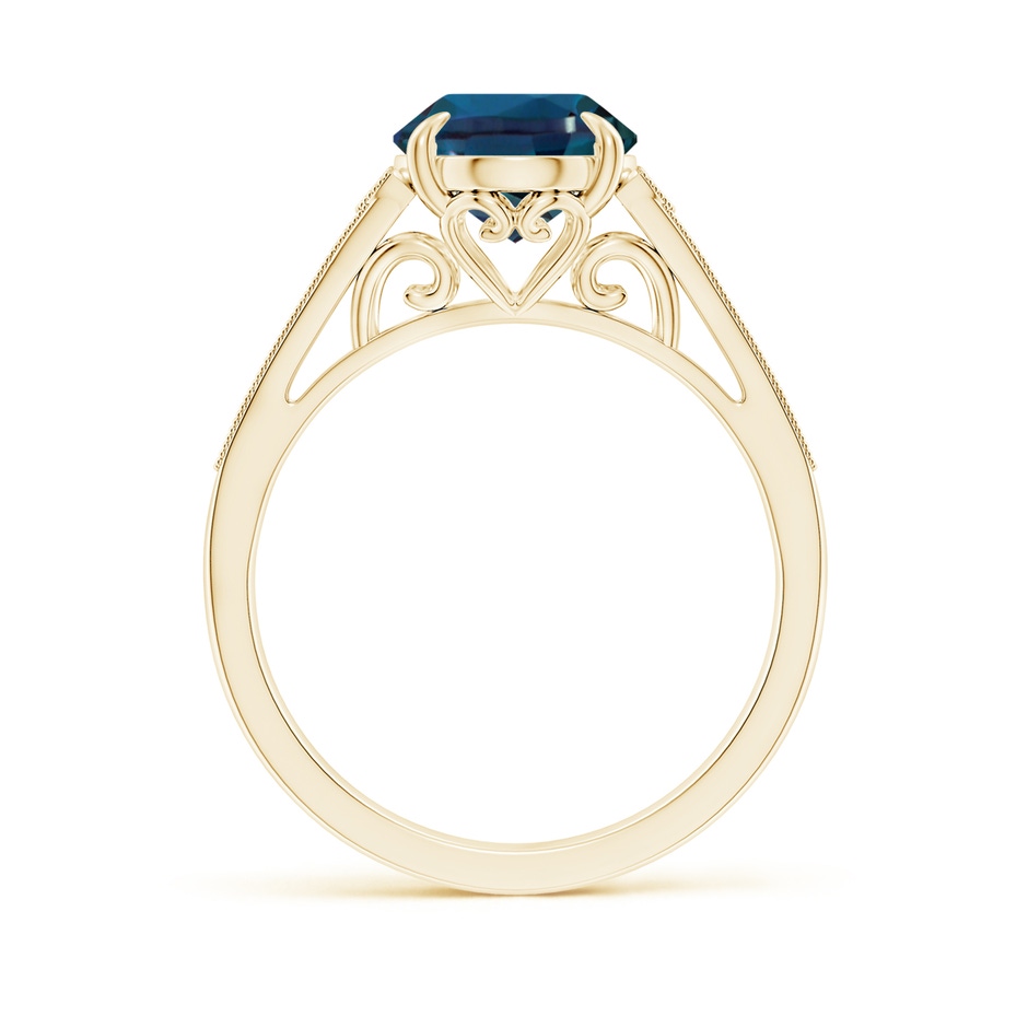 10x8mm Labgrown Aeon Vintage Inspired Oval Lab-Grown Alexandrite Solitaire Engagement Ring with Milgrain in Yellow Gold side 199