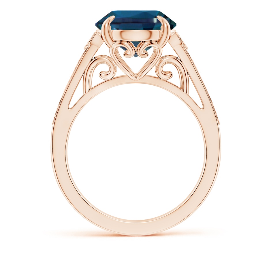 12x10mm Labgrown Aeon Vintage Inspired Oval Lab-Grown Alexandrite Solitaire Engagement Ring with Milgrain in Rose Gold side 199