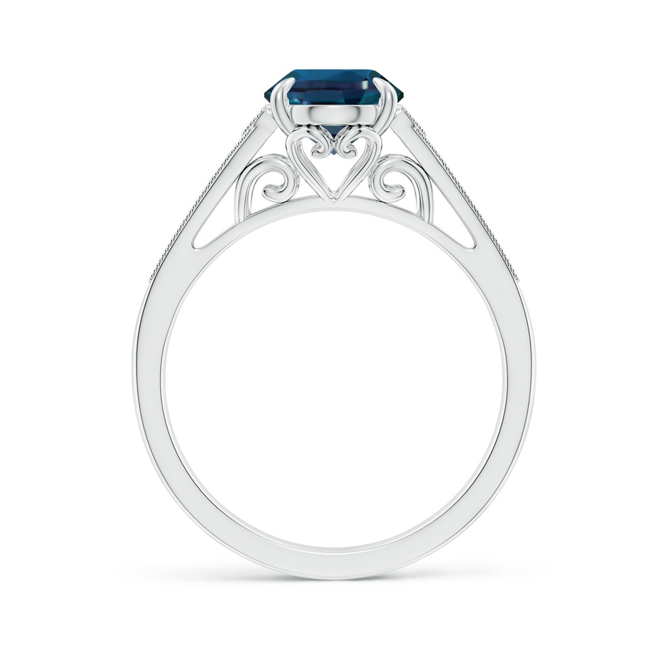 9x7mm Labgrown Aeon Vintage Inspired Oval Lab-Grown Alexandrite Solitaire Engagement Ring with Milgrain in 18K White Gold side 199